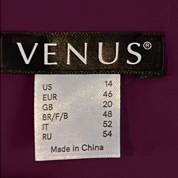 Venus wrap style semi sheer blouse size 14 - Picture 6 of 9